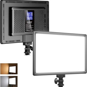 NEEWER 192 LED Video Light Panel, 20W Ultra Thin Bi Color Di...