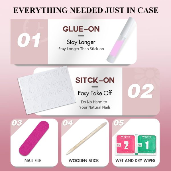KQueenest White Press On Nails Short - Summer Press On Nails... - Image 3