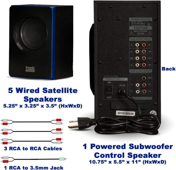 Acoustic Audio AA5102 800W 5.1 Channel Home Theater Surround... - Image 4