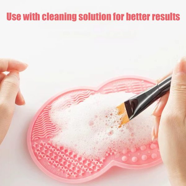 Makeup Brush Cleaning Mat, Silicone Makeup Brush Scrubber, M... - Image 3