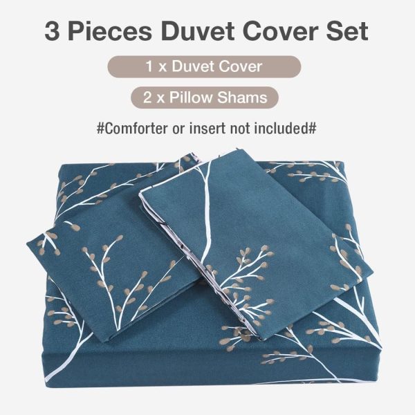 Conworld Blue Duvet Cover Queen - Reversible Blue Tree Branc... - Image 5