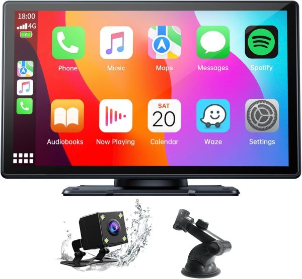 Volam 9'' Apple Carplay Screen for Car, Compatible with Appl...