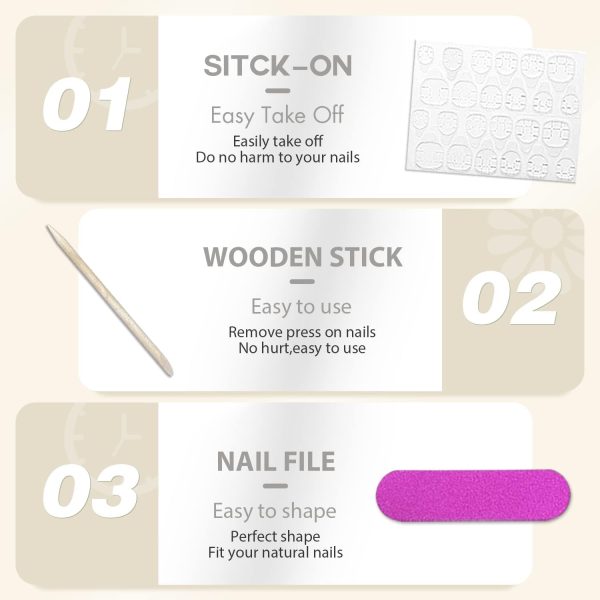 Long Press On Nails Coffin Nails Press Ons, KQueenest Ombre ... - Image 6
