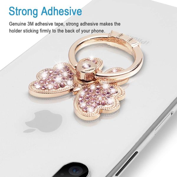 WATACHE 2 Pack Luxury Glitter Diamond Universal Metal Finger... - Image 5