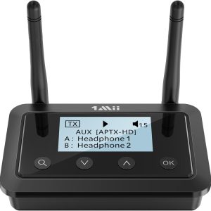 1Mii B03+ Bluetooth Transmitter Receiver for TV Home Stereo,...