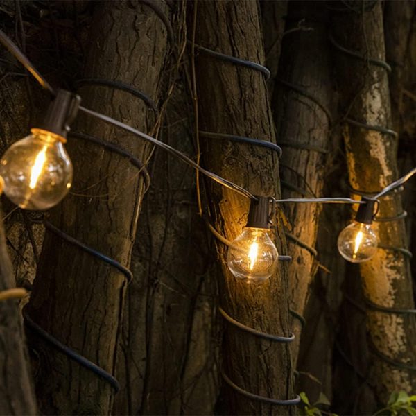 ALL FORTUNE Solar Outdoor String Lights, 15FT G50 Patio Ligh... - Image 7