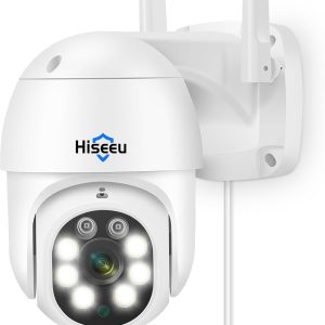 Hiseeu 5MP 360° Pan Tilt Camera WiFi Security Camera, Outdoo...