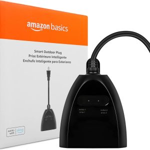 Amazon Basics Outdoor Smart Plug with 2 Individually Control...