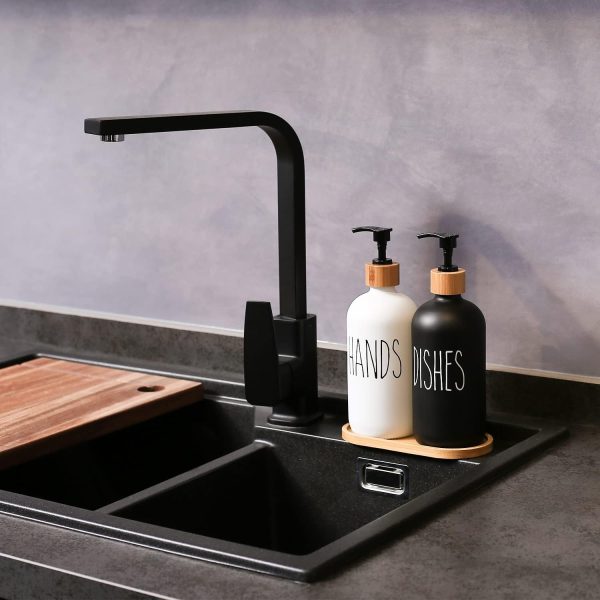 MOMEEMO Glass Soap Dispenser Set, Contains Hand Soap and Dis... - Image 2