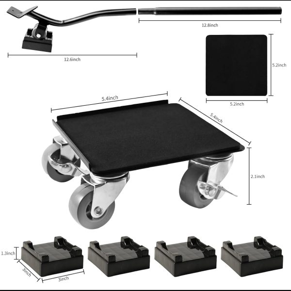 Furniture Moving Dolly, Heavy Furniture Lift Mover with 360°... - Image 2
