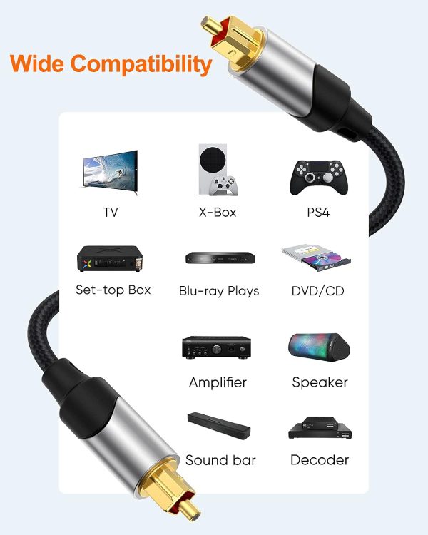Digital Optical Audio Cable, CableCreation 10 Feet Toslink M... - Image 4