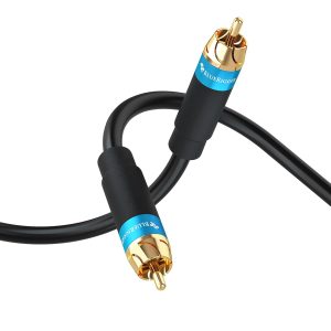 BlueRigger RCA Audio Subwoofer Cable (35FT, Dual Shielded, G...