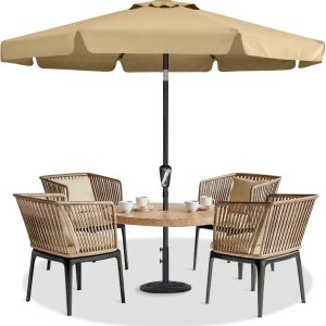 COOSHADE 7.5ft/9ft/10ft Outdoor Garden Table Umbrella Patio ...