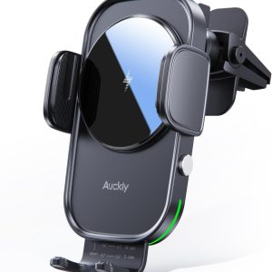 Auckly Qi 15W Car Phone Holder Wireless Charger, [270 ° Auto...