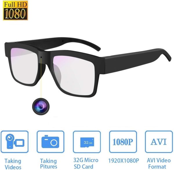 Smart Wearable Video Camera Glasses with 1080p Camera for Ou... - Image 2