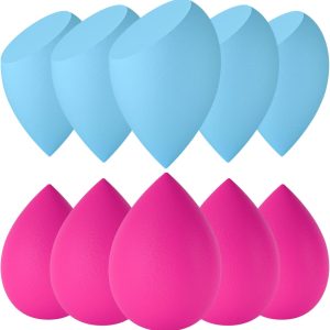 Korintin Makeup Sponge Set, 10 PCS Multi-color Foundation Bl...