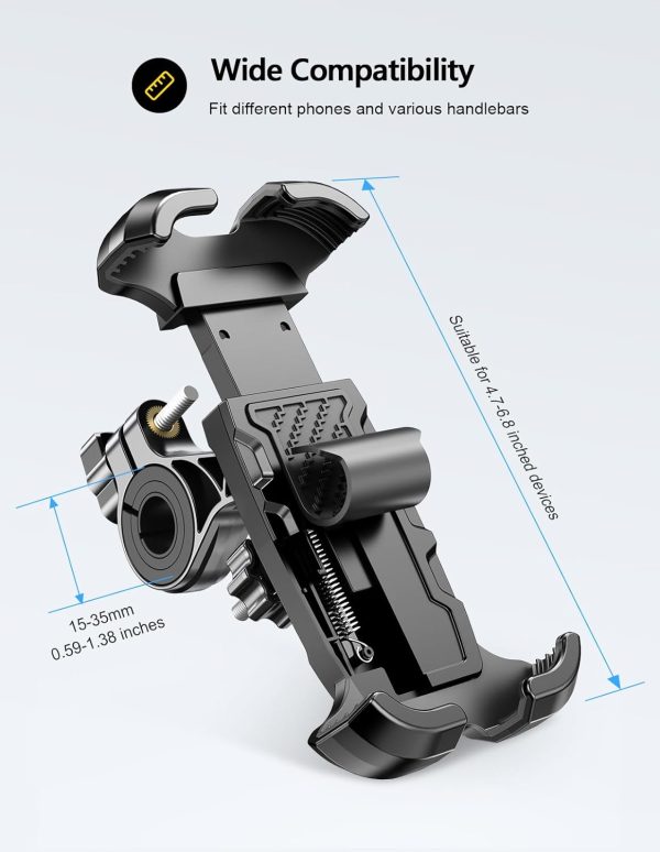 TEUMI Bike Phone Mount, 360° Rotatable Motorcycle Phone Hold... - Image 7