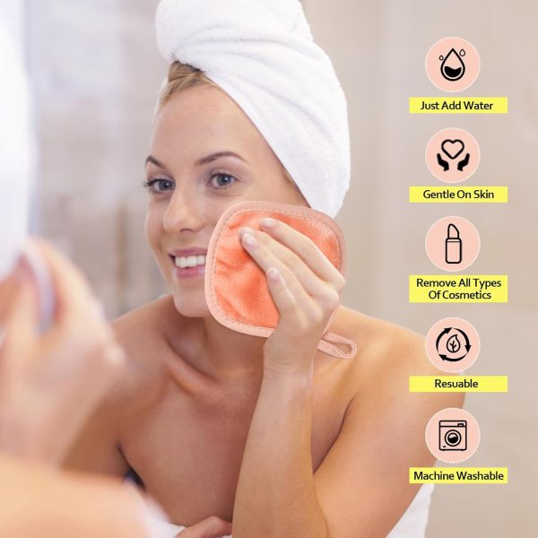 HOMEXCEL Makeup Remover Cloth 12 Pack,Reusable Makeup Remove... - Image 5