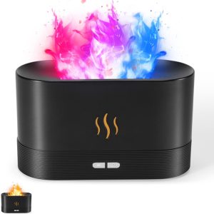 Flame Air Aroma Diffuser Humidifier, 7 Flame Color Noiseless...