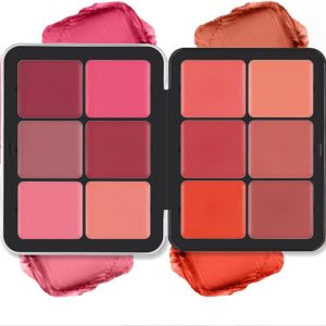 12 Colors Blush Palette, Matte Cream Blush Makeup Palette, L...