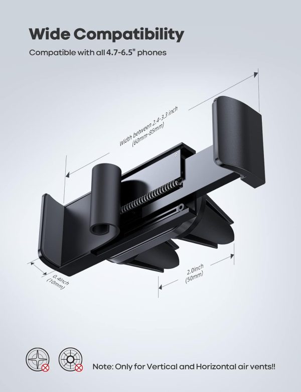 Lamicall Car Phone Holder, Air Vent Clip Mount - Universal C... - Image 5
