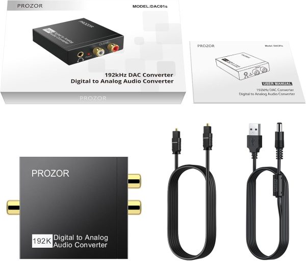 PROZOR 192KHz Digital to Analog Converter DAC Digital SPDIF ... - Image 7
