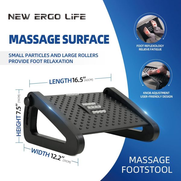 New Ergo Life Adjustable Footrest Under Desk, Comfort Foot S... - Image 5
