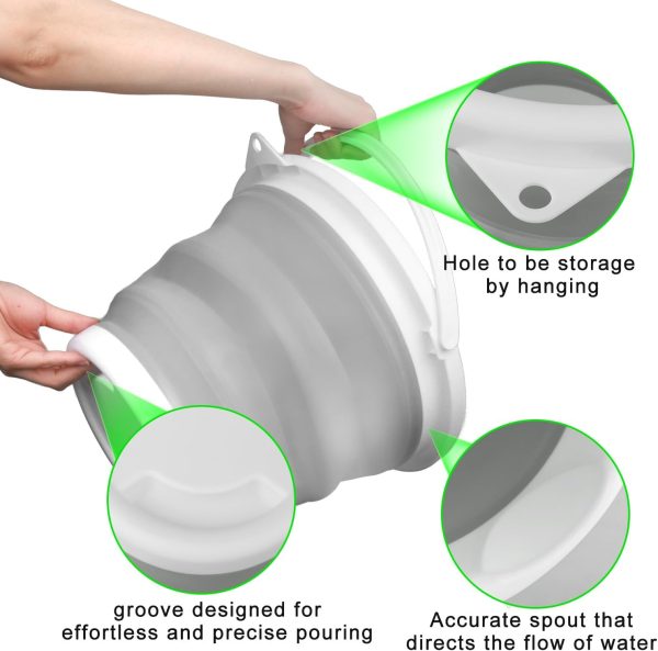 10L Collapsible Bucket and Mop Bucket, Folding Ice Buckets f... - Image 5