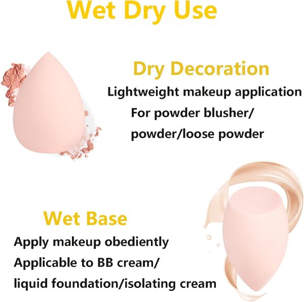 Makeup Sponge Set,15 Pcs Makeup Sponge Powder Puff Set (Pink... - Image 7