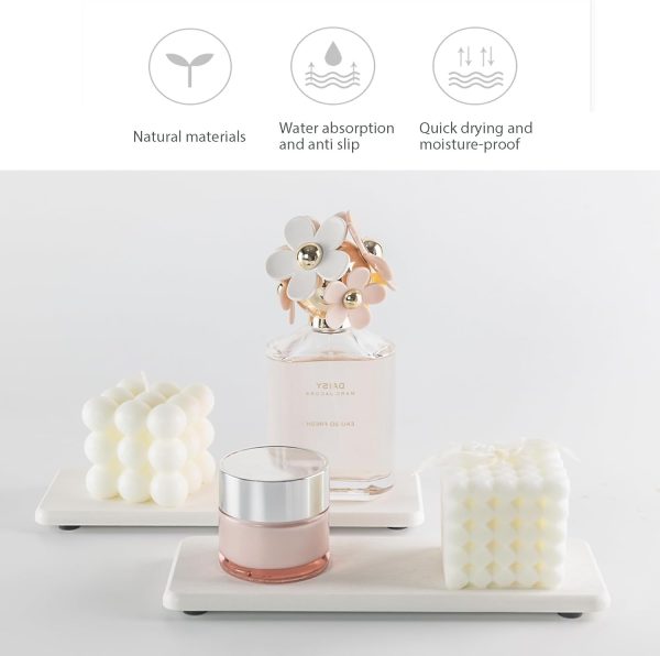 NiuYichee 2 PCS Water Absorbent Diatomite Coasters, Diatomac... - Image 3