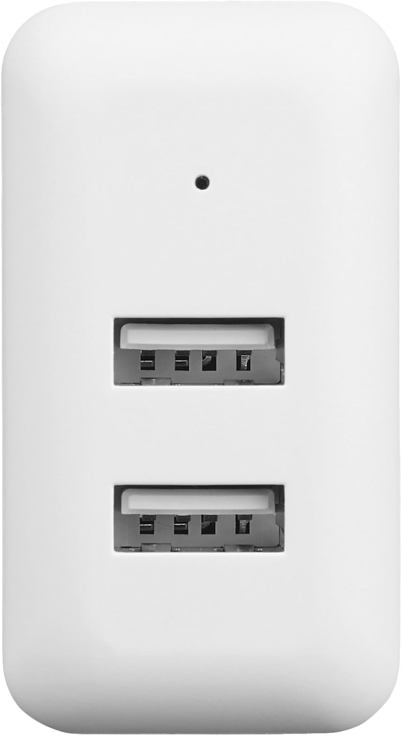 Amazon Basics 24W Two Port USB-A Wall Charger (12W, 2.4A per…