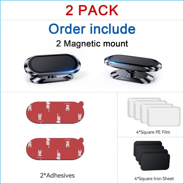 【2-PACK】Magnetic phone holder for car, [ Super Strong Magnet... - Image 7