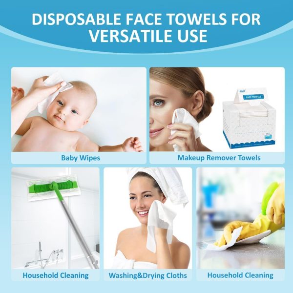 HOMEXCEL Face Towels,Disposable Makeup Remover Wipes,Super S... - Image 4