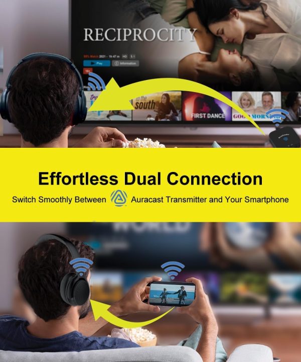 HomeSpot JM320 Auracast TV Headphones with Transmitter for A... - Image 7