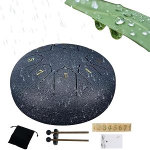 Outdoor Rain Drum, 15.2 cm Steel Tongue Drum, 8 Notes, Medit...