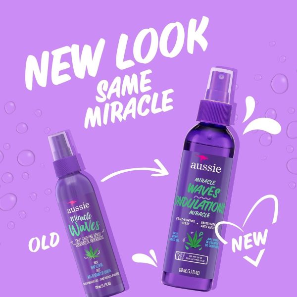 Aussie Miracle Waves Frizz-Fighting Hair Spray with Hemp See... - Image 3