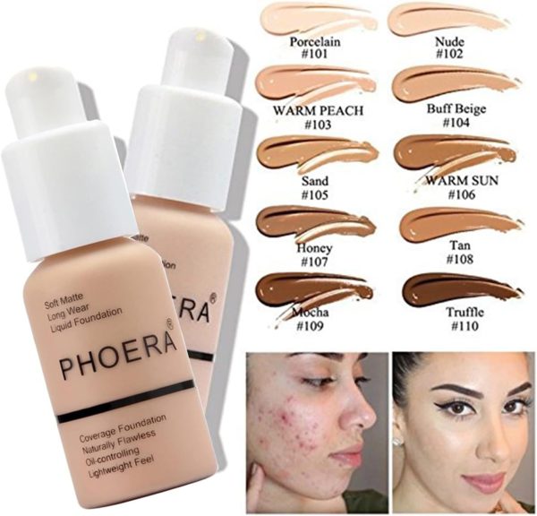 PHOERA Foundation Makeup for Wome Full Coverage Foundation S... - Image 2