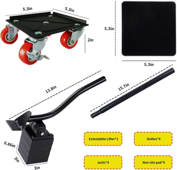 Heavy Duty Furniture Movers with Wheels,Furniture Dolly 5 Wh... - Image 5