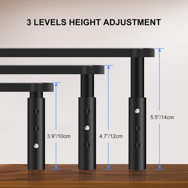 Bracwiser Monitor Stand Riser, Metal Computer Stand, 3 Heigh... - Image 2