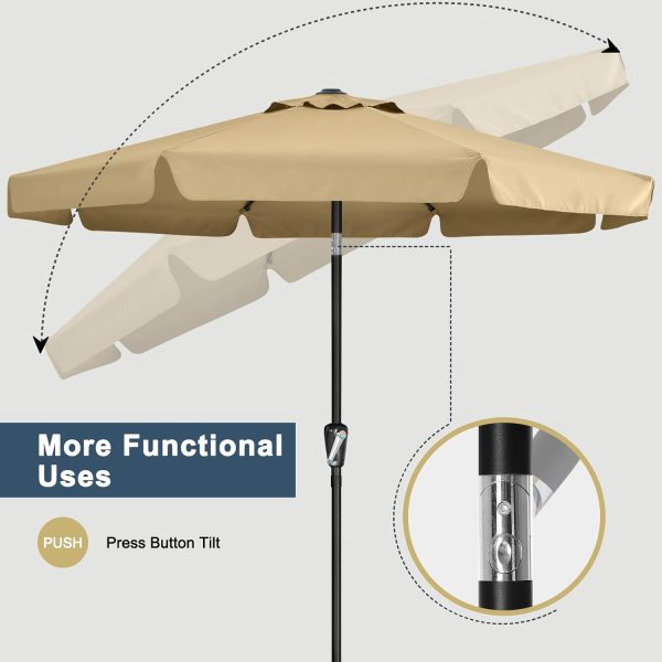 COOSHADE 7.5ft/9ft/10ft Outdoor Garden Table Umbrella Patio ... - Image 3