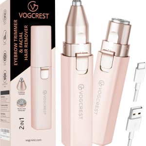 Portable Eyebrow Trimmer & Facial Hair Removal for Women, Re...
