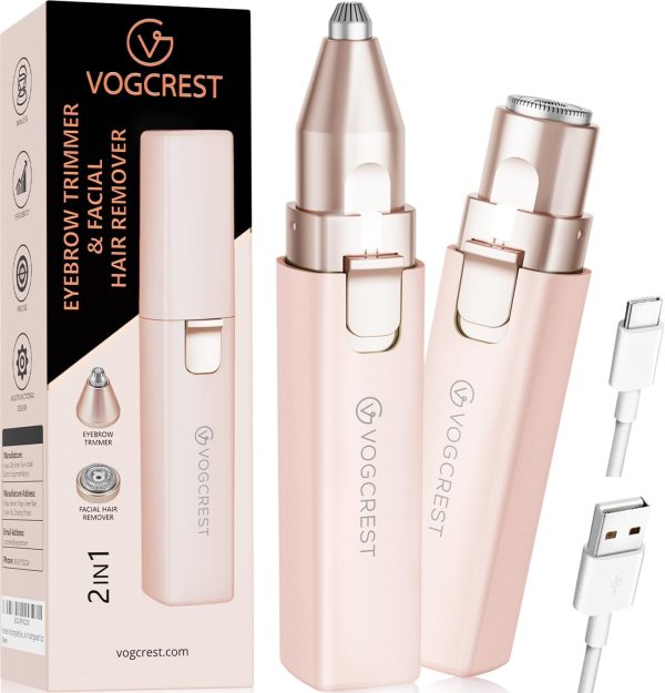Portable Eyebrow Trimmer & Facial Hair Removal for Women, Re...