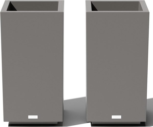 Veradek Block Series Short Indoor/Outdoor Pedestal Planter, ...