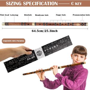 Bamboo Flute Musical Instruments Key C Wooden Flute Chinese ...