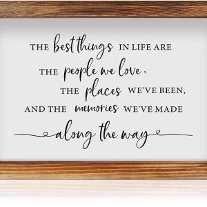 CHDITB The Best Things in Life Framed Wall Art(16"×11"), Woo...