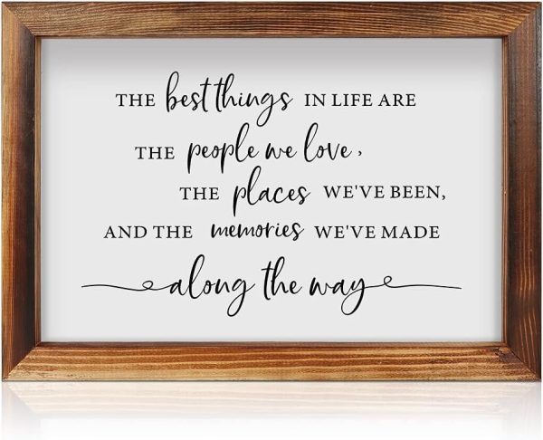 CHDITB The Best Things in Life Framed Wall Art(16"×11"), Woo...