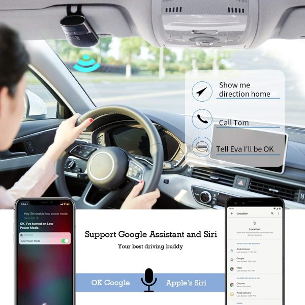 Bluetooth Car Speaker for Cell Phone, SUNITEC Hands Free Blu... - Image 2