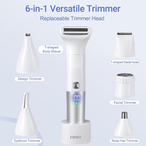 Bikini Trimmer for Women,6-in-1 Painless Electric Shaver for... - Image 4