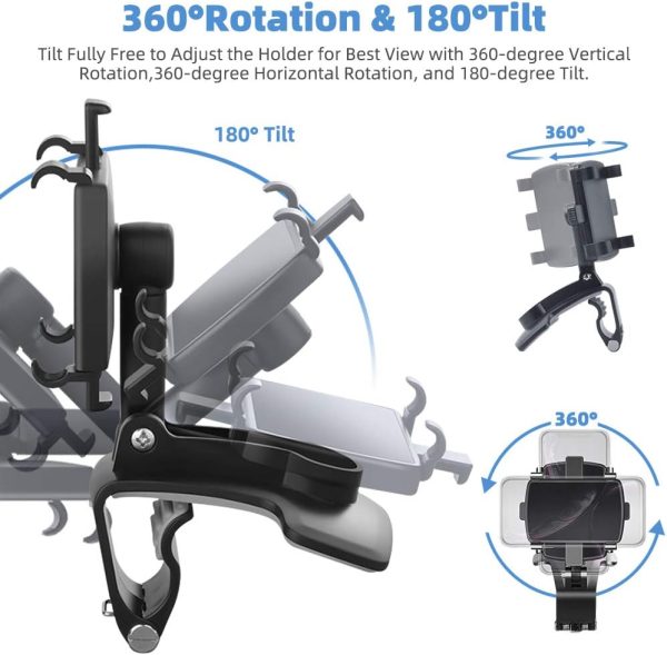 FONKEN Car Phone Mount, 360 Degree Rotation Dashboard Clip M... - Image 3