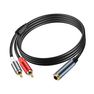 JSADZKJ 6.35mm to 2RCA Audio Extension Cable 1/4 inch TRS to...